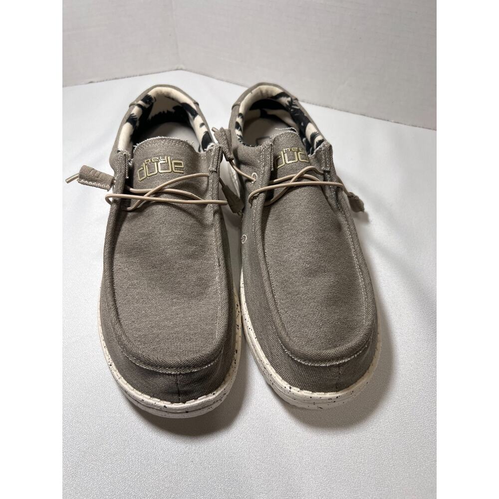 Hey Dude Wally Stretch Circle Mens Size 13 Gray Lightweight Comfort Slip On